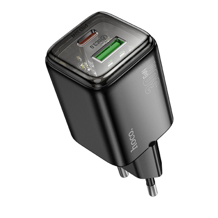 МЗП Hoco N53 Monsoon PD30W+QC3.0 (1USB-A/1C) White