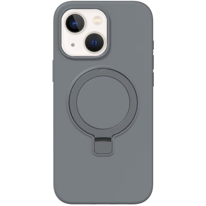 Чохол Silicone Case Full Protective NO LOGO with Ring для Apple iPhone 15 (6.1") White
