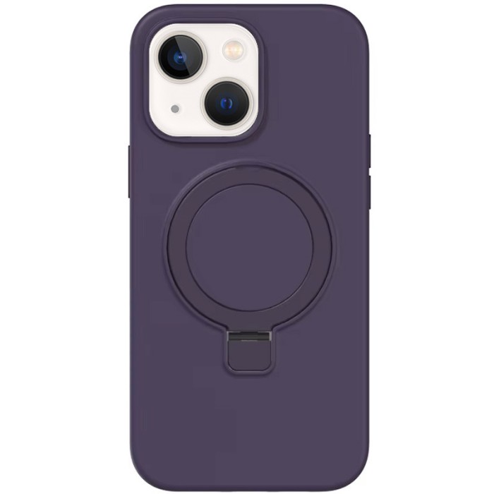 Чохол Silicone Case Full Protective NO LOGO with Ring для Apple iPhone 15 (6.1") White