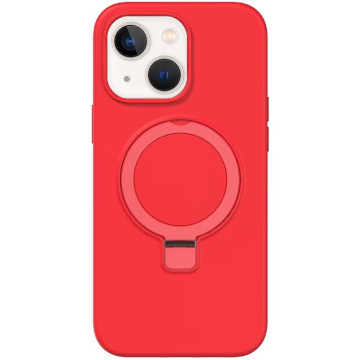 Чохол Silicone Case Full Protective NO LOGO with Ring для Apple iPhone 15 (6.1") White