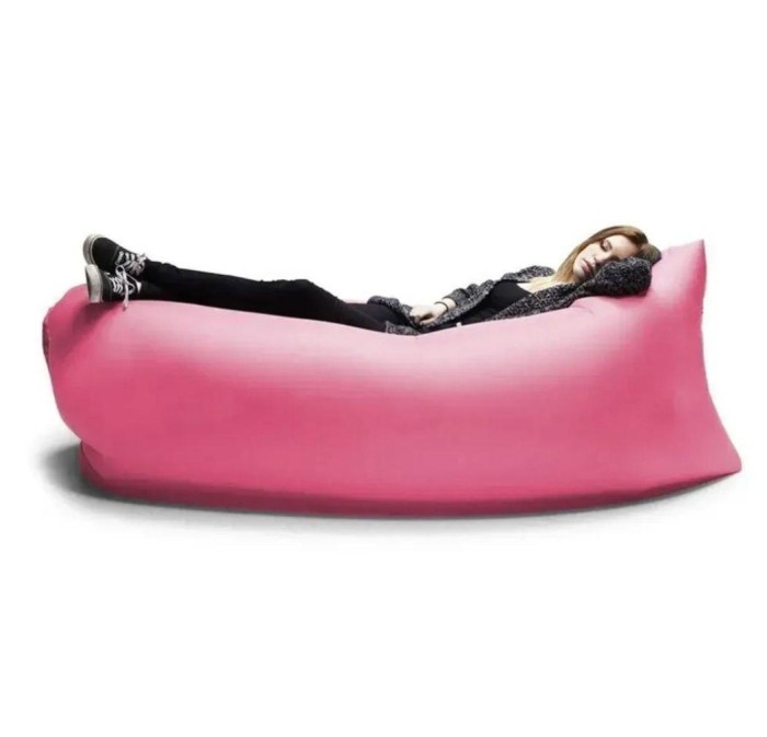 Надувной матрас (180х70 см) AIR SOFA CLOUD, Розовый / Шезлонг надувной / Ламзак