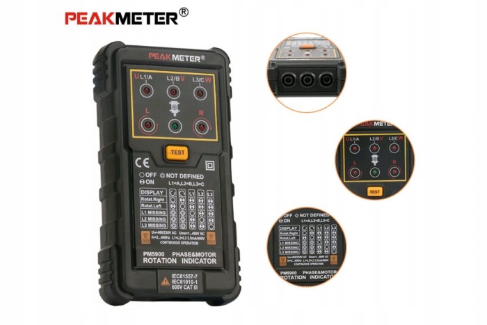 Тестер чергування фаз PeakMeter PM5900