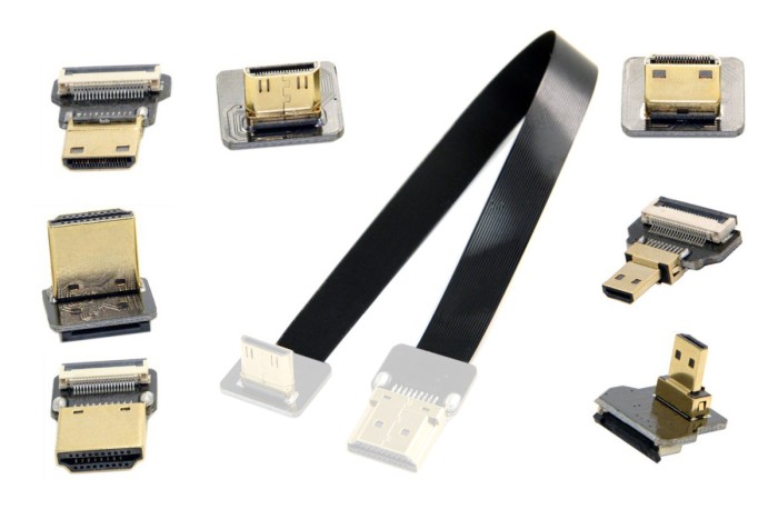 Шлейф 15см HDMI - HDMI 90