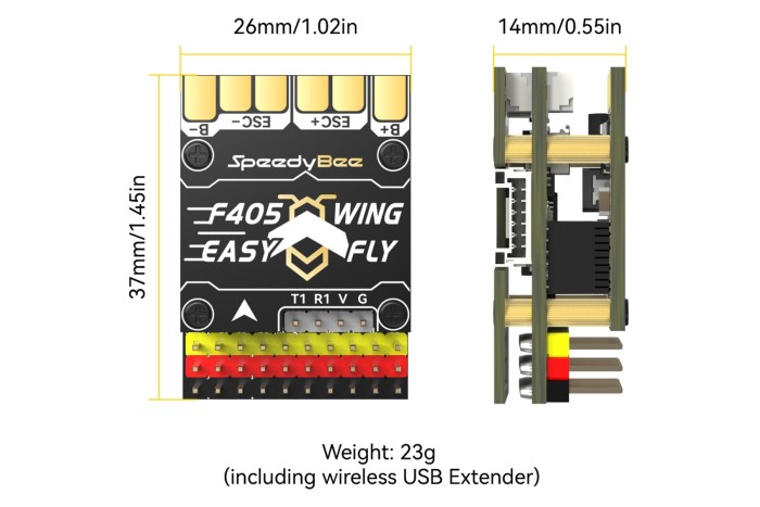 Політний контролер SpeedyBee F405 WING MINI для літаків