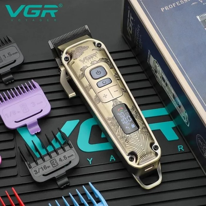Машинка для стрижки волос VGR V005, триммер для волос и бороды
