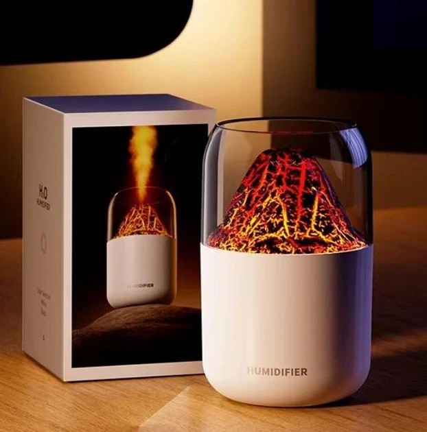 Ультразвуковой увлажнитель воздуха в стиле вулкана LAMP JSQ-1 280 мл Аромадиффузор-ночник для дома