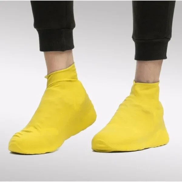 Чехол для обуви от дожя с антискользящей ребристой подошвой Cover For Rain Shoes Цвет Желтый