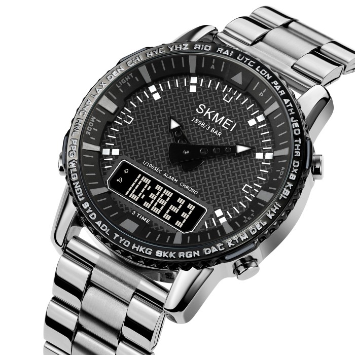 Skmei 1898SIBK Silver-Black SALE