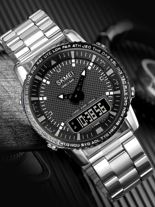 Skmei 1898SIBK Silver-Black SALE