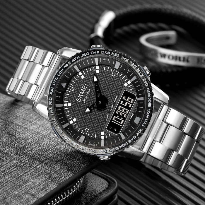 Skmei 1898SIBK Silver-Black SALE