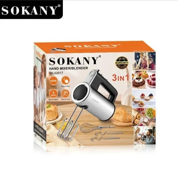 Миксер ручной электрический 3в1 SOKANY SK-02017, 800Вт