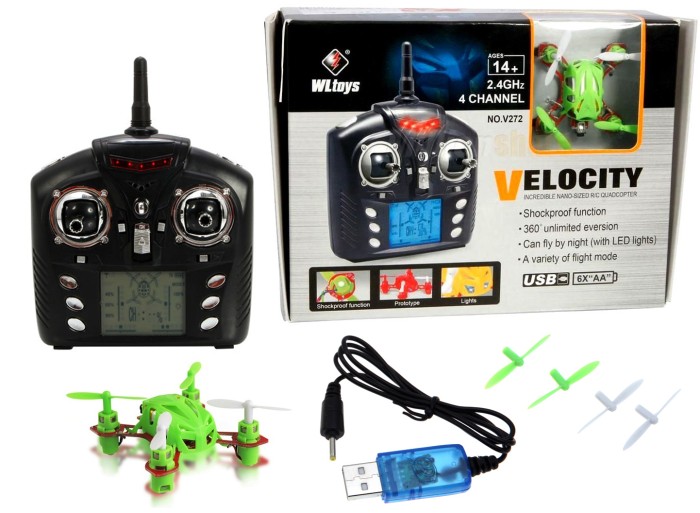 Квадрокоптер нано WL Toys V272 Velocity (зелений)