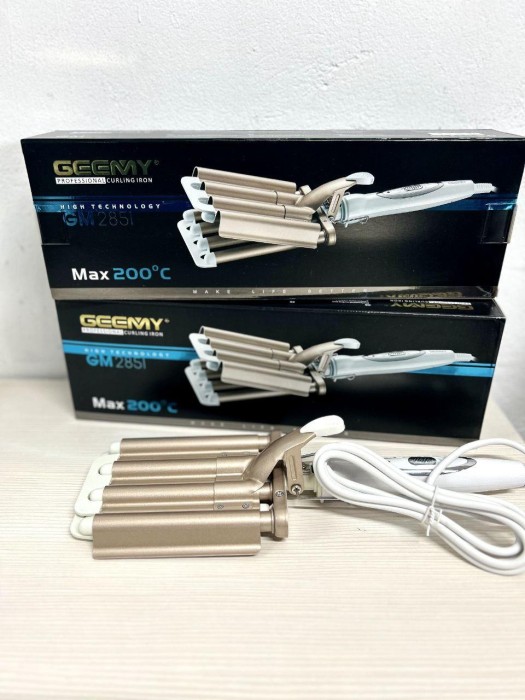 Плойка для завивки волос пять волн Gemei GM2851 тройная mm (5 Волн)