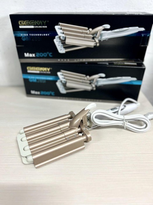 Плойка для завивки волос пять волн Gemei GM2851 тройная mm (5 Волн)