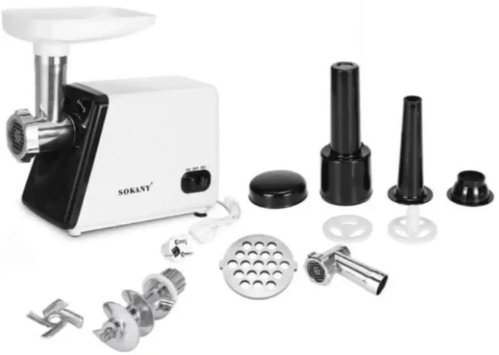 Мясорубка Sokany SK-312 профессиональная многофункциональная электрическая мощная 2400 Вт