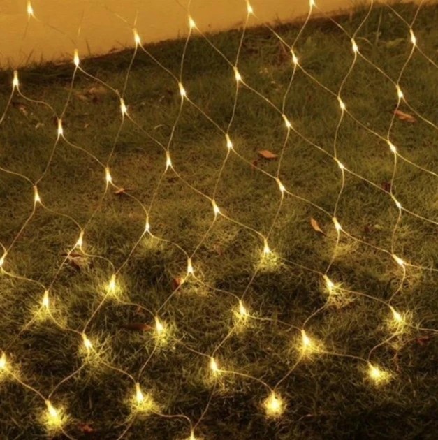 Гирлянда светодиодная сетка занавес 120LED 2×2м Теплый белый RD-7162