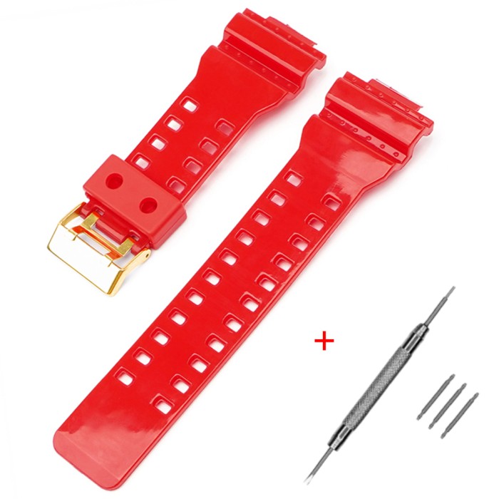 Ремінець для Casio G-Shock GA-100/110/120 Red-Glossy GD