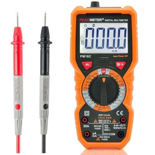 Мультиметр цифровий багатофункціональний із True RMS PeakMeter PM18C