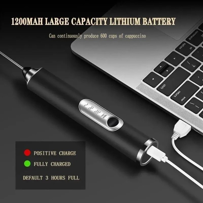 Миксер капучинатор Электрический, портативный, беспроводной 3 скорости EGG BEATER 1-50 Белый