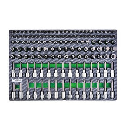 Haбіp біт впpecoвaниx в гoлoвку 1/4", 3/8", 1/2" 135ед. (в ложементі, тип D) TOPTUL GED1351
