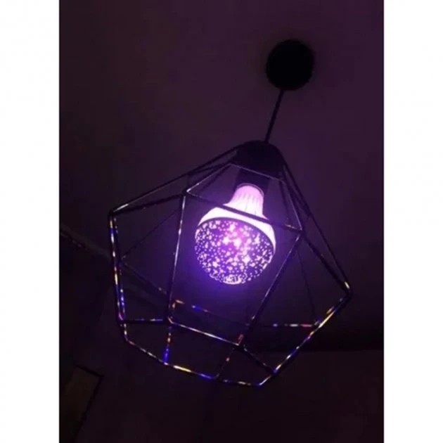 Лампа проектор звёздного неба в патрон Master Bulb601-HX 6Вт, ночник, 3 цвета свечения, 220В