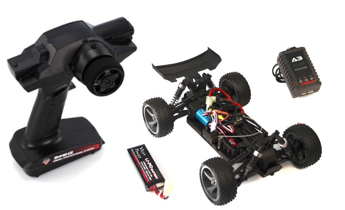 Радіокерована модель Баггі 1:18 Himoto Spino E18XBL Brushless (чорний)