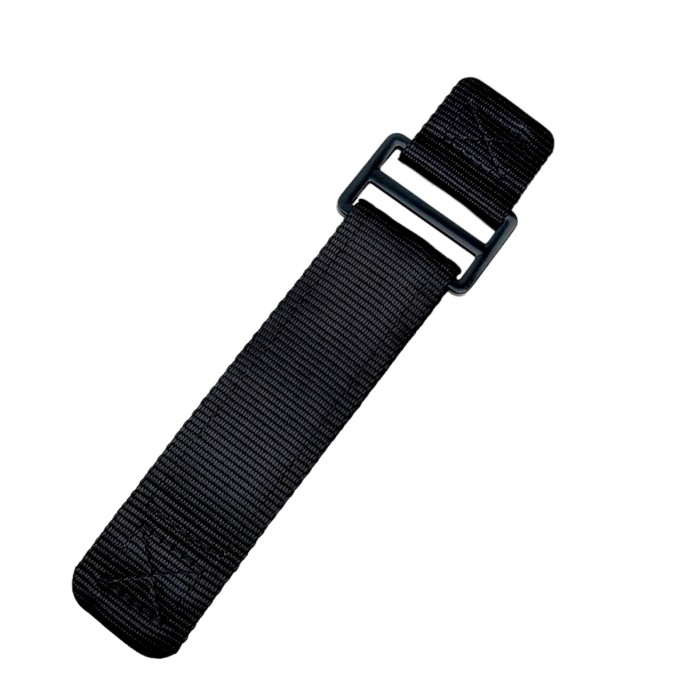 Ремінець для годинника Nylon Pro Black 22 мм