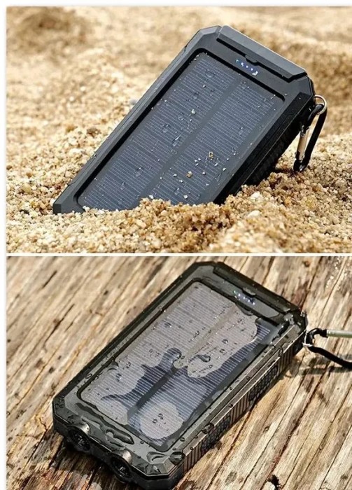 POWER BANK D003 на 30000mAh и 2 USB с солнечной панелью