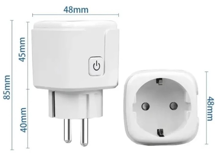 Умная WiFi розетка 16А, Smart 3680Вт / Розетка с управлением через телефон / Интеллектуальная розетка