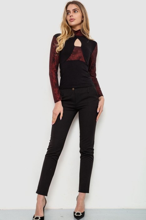 Гольф жіночий ошатний, колір чорно-золотистий, 186R107-1