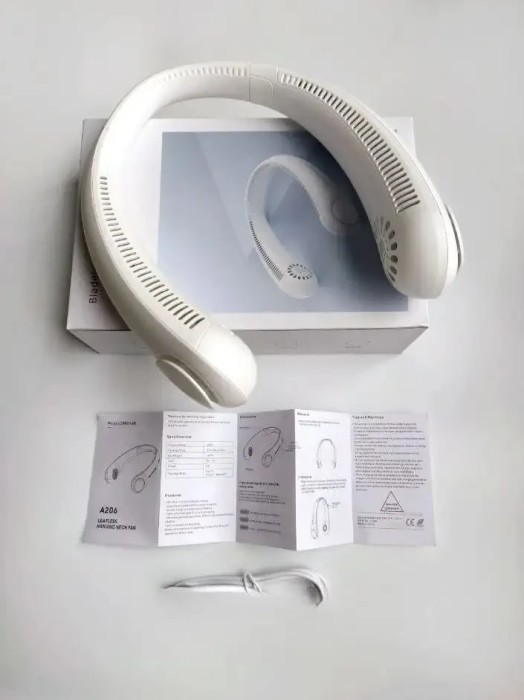 Вентилятор на шею NECK FAN VT-1010  портативный с аккумулятором 4000 мАч + 3 режима обдува 5 Вт