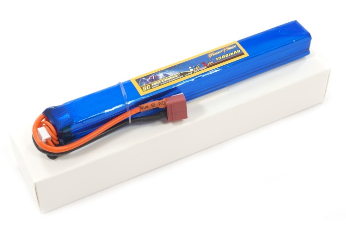 Акумулятор для страйкбола Giant Power (Dinogy) Li-Pol 1500 мАг 11.1 В 167x19x20 мм T-Plug 25C