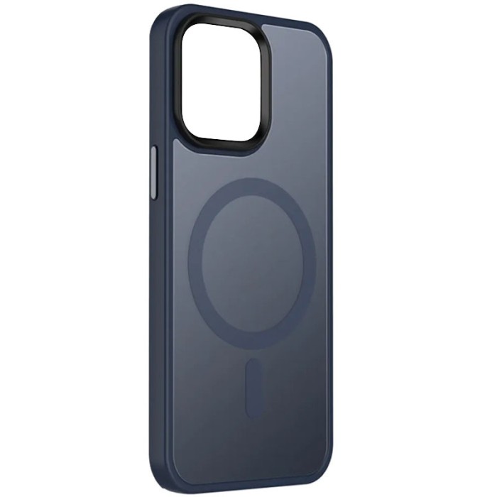 TPU+PC чохол Metal Buttons with MagSafe Colorful для Apple iPhone 15 (6.1") Бордовий / Wine Red