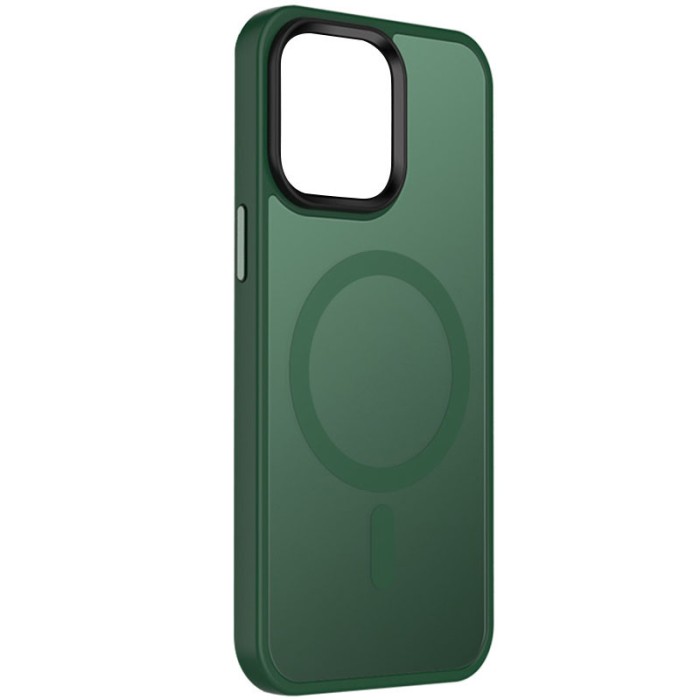 TPU+PC чохол Metal Buttons with MagSafe Colorful для Apple iPhone 15 (6.1") Бордовий / Wine Red