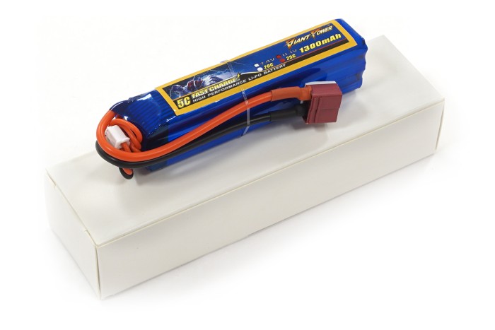 Акумулятор для страйкбола Giant Power (Dinogy) Li-Pol 1300 мАг 11.1 В 96x20x24 мм T-Plug 25C