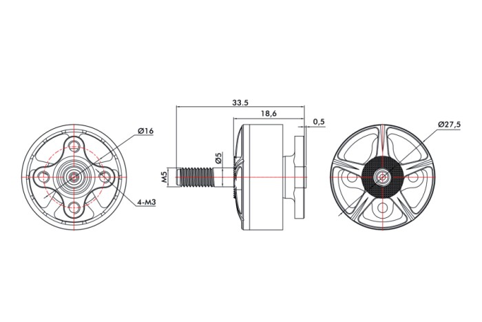 Мотор T-Motor F60 PRO III 2207.5 1750KV 5-6S для мультикоптерів