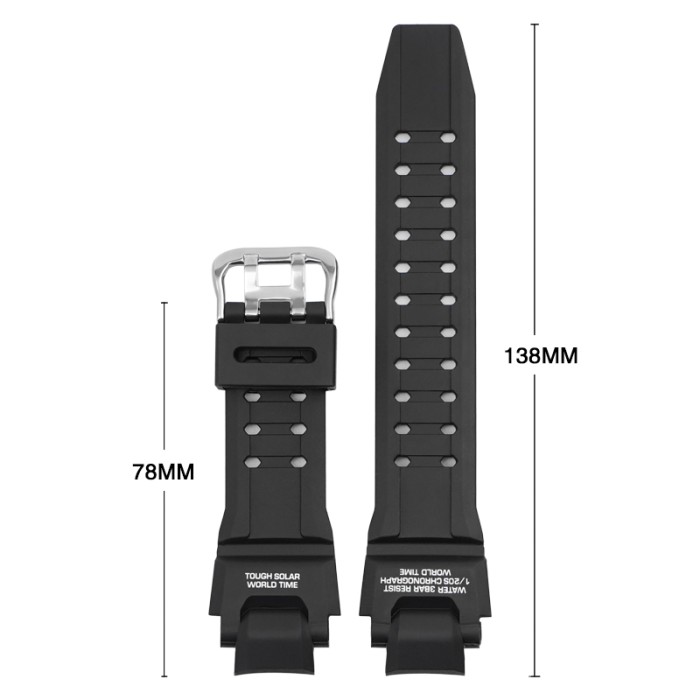 Ремінець для Casio G-Shock GW-A1000/GW-4000/GA-1000 Army Green Silver