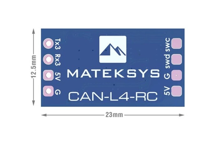 Інтерфейс UART-CAN Matek CAN-L4-RC для приймачів радоуправління