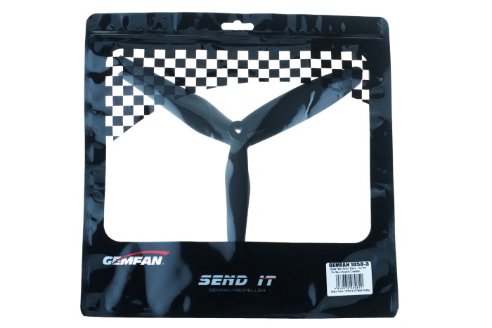 Пропелери GemFan 1050-3 армований нейлон 2CCW+2CW (чорний)