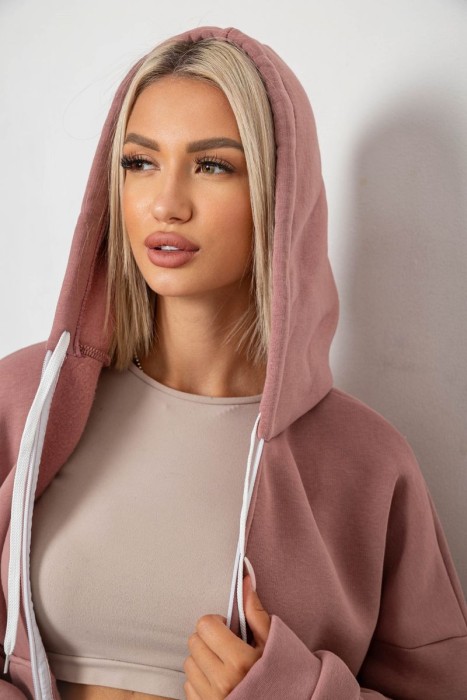Спортивний костюм жіночий на флісі, колір бузковий, 238R5715-5