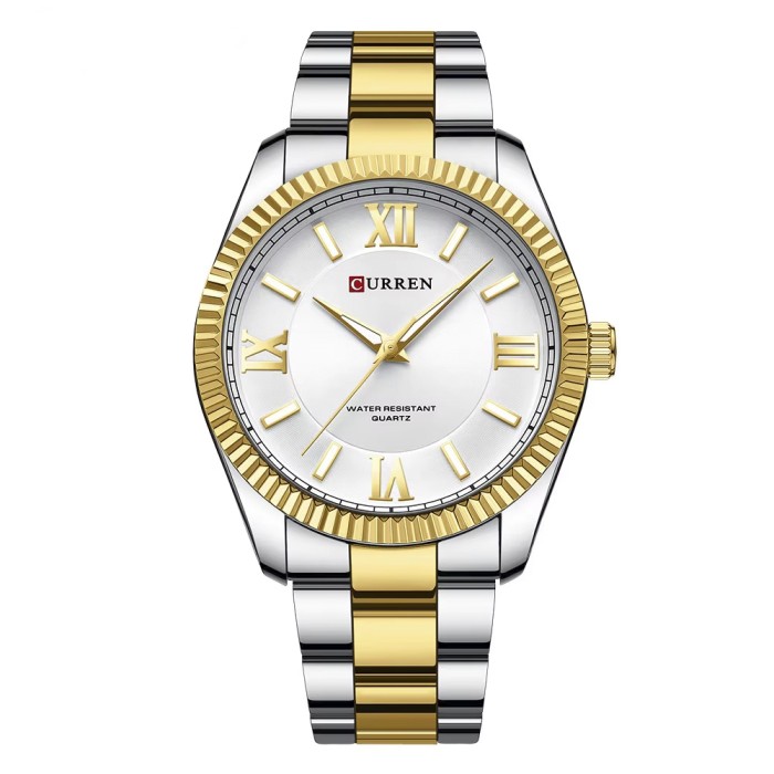 Curren 8453 Gold-Silver-White