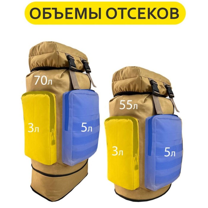 Рюкзак військовий тактичний для походу, Військовий рюкзак 70 л, Тактичний похідний військовий рюкзак
