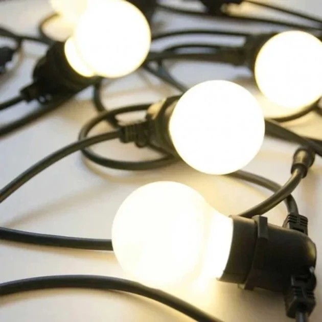 Уличная гирлянда "Ретро Лампочки" на 20шт LED Warm Bulbs, 5 м, теплый белый свет