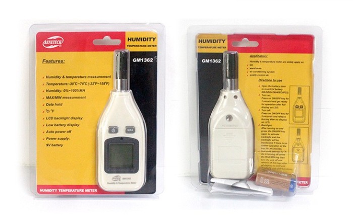 Термогігрометр 0-100%, -30-70 °C BENETECH GM1362