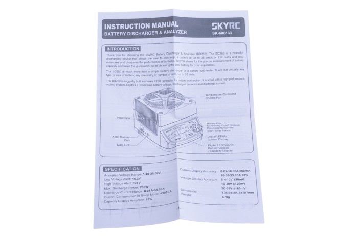 Розрядний пристрій SkyRC BD250 35A/250W (SK-600133)