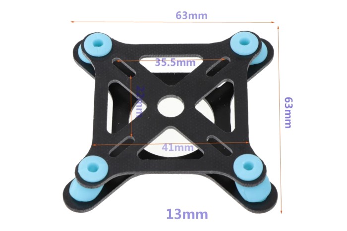 Амортизуюче кріплення для польотних контролерів CC3D, Naze32, MiniAPM