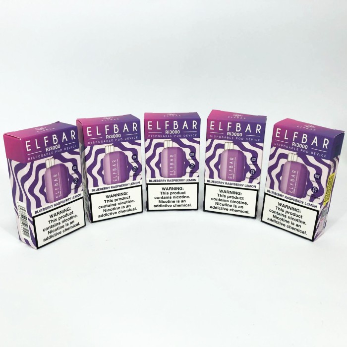 Elf Bar RI3000 5%. Чорниця Малина Лимон (Blueberry Raspberry Lemon)
