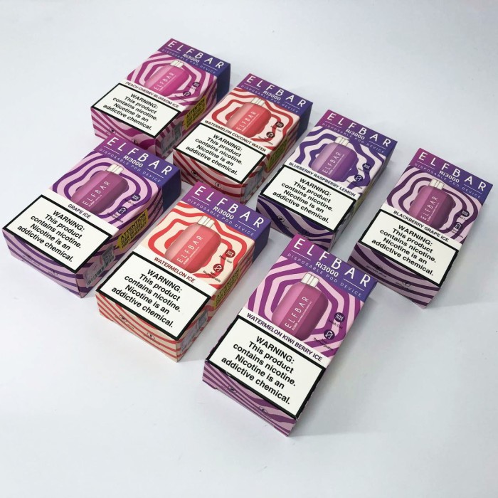 Elf Bar RI3000 5%. Чорниця Малина Лимон (Blueberry Raspberry Lemon)