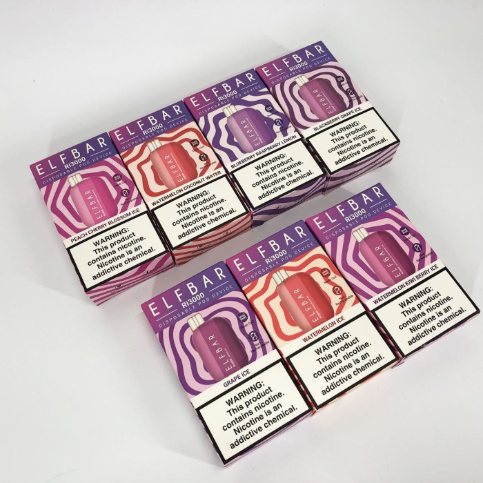 Elf Bar RI3000 5%. Чорниця Малина Лимон (Blueberry Raspberry Lemon)