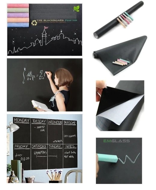 Самоклеющаяся пленка для рисования мелом Black Board Sticker 60х100 см